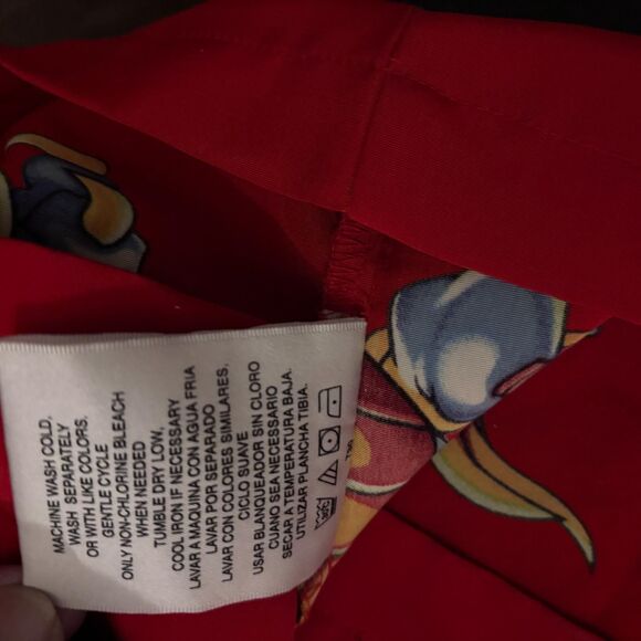 JNCO JEANS Shirt Men's Size L Red Black Button-Up Short Sleeve DRagon wrap aroun - Picture 7 of 11